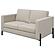 Tilly Upholstered Track Arms Loveseat Oatmeal by Coaster