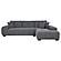 Octavia Upholstered Sectional Chaise Sofa Charcoal Grey by Coaster