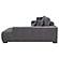 Octavia Upholstered Sectional Chaise Sofa Charcoal Grey by Coaster