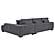 Octavia Upholstered Sectional Chaise Sofa Charcoal Grey by Coaster