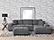 Octavia Upholstered Sectional Chaise Sofa Charcoal Grey by Coaster