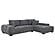 Octavia Upholstered Sectional Chaise Sofa Charcoal Grey by Coaster