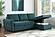 Samantha Upholstered Sleeper Sofa Sectional w/Storage Chaise Teal Blue by Coaster