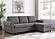 Samantha Upholstered Sleeper Sofa Sectional w/Storage Chaise Grey by Coaster