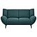 Acton Upholstered Flared Arm Loveseat Teal Blue by Coaster