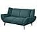 Acton Upholstered Flared Arm Loveseat Teal Blue by Coaster