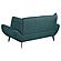 Acton Upholstered Flared Arm Loveseat Teal Blue by Coaster
