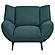 Acton Upholstered Flared Arm Chair Teal Blue by Coaster
