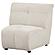 Charlotte Upholstered Curved Armless Chair Ivory by Coaster