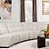 Charlotte Upholstered Curved Armless Chair Ivory by Coaster