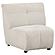 Charlotte Upholstered Curved Armless Chair Ivory by Coaster