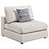 Serene Upholstered Armless Chair Beige by Coaster