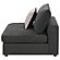 Serene Upholstered Armless Chair Charcoal by Coaster