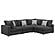 Serene 4-piece Upholstered Modular Sectional Charcoal by Coaster