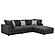 Serene 4-piece Upholstered Modular Sectional w/Ottoman Charcoal by Coaster
