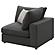 Serene Upholstered Corner Charcoal by Coaster