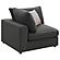 Serene Upholstered Corner Charcoal by Coaster