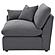 Hobson Upholstered LAF Chair Charcoal by Coaster