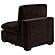 Lakeview Upholstered Armless Chair Dark Chocolate by Coaster