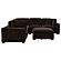 Lakeview 6-piece Upholstered Modular Sectional Sofa (Configuration 1) Dark Chocolate by Coaster