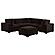 Lakeview 6-piece Upholstered Modular Sectional Sofa (Configuration 1) Dark Chocolate by Coaster