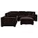 Lakeview 5-piece Upholstered Modular Sectional Sofa Dark Chocolate by Coaster