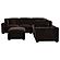Lakeview 5-piece Upholstered Modular Sectional Sofa Dark Chocolate by Coaster