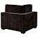 Lakeview Upholstered Corner Chair Dark Chocolate by Coaster