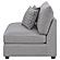 Cambria Upholstered Armless Chair Grey by Coaster