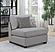 Cambria Upholstered Armless Chair Grey by Coaster