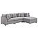 Cambria 4-piece Upholstered Modular Sectional (Configuration 2) Grey by Coaster