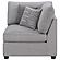 Cambria Upholstered Corner Chair Grey by Coaster