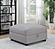 Cambria Upholstered Square Storage Ottoman Grey by Coaster