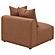 Jennifer Upholstered Tight Back Armless Chair Terracotta by Coaster