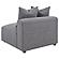 Jennifer Tight Seat Armless Chair Grey by Coaster