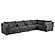 Sasha 5-piece Upholstered Modular Sectional Sofa Barely Black by Coaster