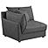 Sasha Upholstered LAF Chair Barely Black by Coaster