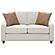 Christine Upholstered Cushion Back Loveseat Beige by Coaster