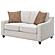 Christine Upholstered Cushion Back Loveseat Beige by Coaster