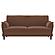 Selma Velvet Upholstered Crescent Arm Sofa Rust by Coaster