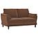 Selma 2-piece Velvet Upholstered Crescent Arm Sofa Set Rust by Coaster