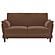 Selma Velvet Upholstered Crescent Arm Loveseat Rust by Coaster