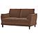 Selma Velvet Upholstered Crescent Arm Loveseat Rust by Coaster