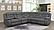 Higgins Modular Sectional Armless Chair Grey by Coaster