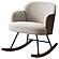 Paige Boucle Upholstered Mid Back Rocking Chair Beige by Coaster