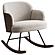 Paige Boucle Upholstered Mid Back Rocking Chair Beige by Coaster