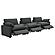 Collins 5-piece Power Reclining Home Theater Seating Dark Grey by Coaster