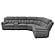 Bahrain 6-piece Upholstered Power Sectional Charcoal by Coaster