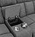 Bahrain Upholstered Power Loveseat w/Console Charcoal by Coaster