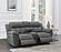 Bahrain Upholstered Power Loveseat w/Console Charcoal by Coaster